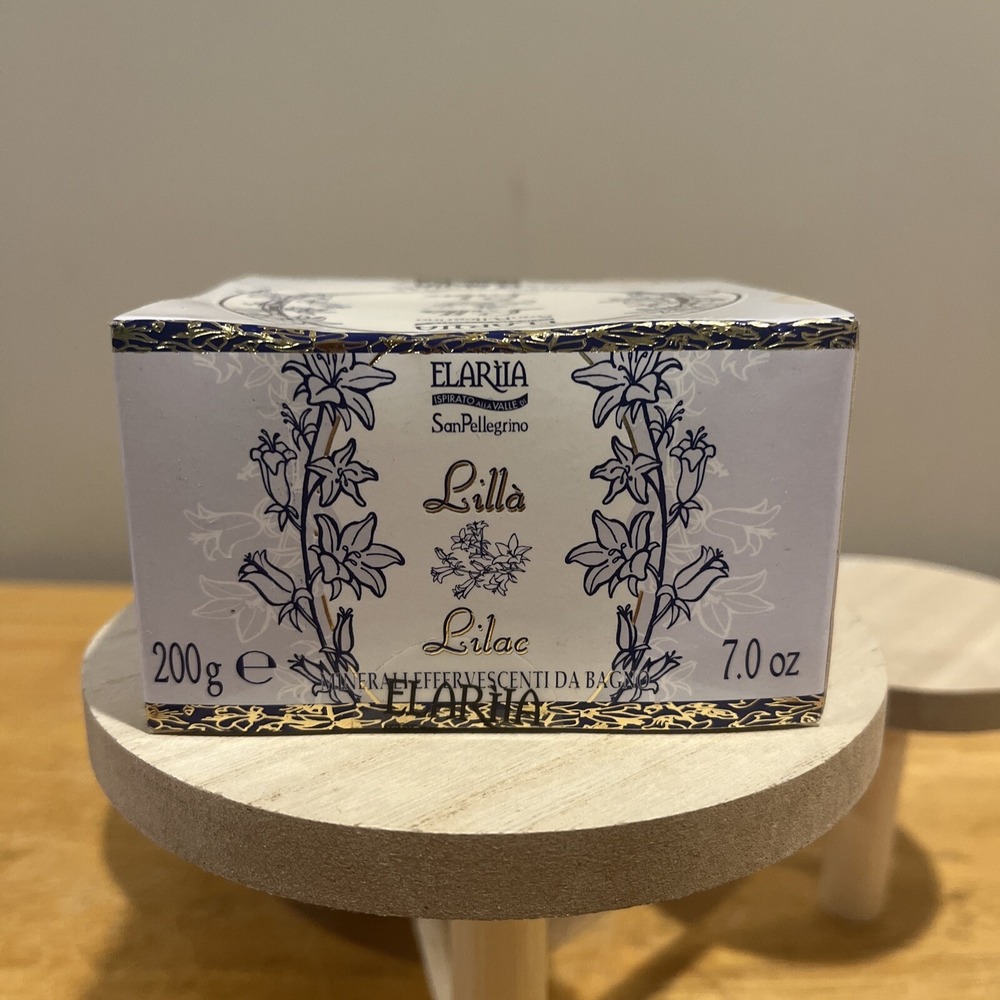 San Pellegrino ELARIIA Soothing LILAC Mineral Soak 7 Oz New Sealed Made In Italy